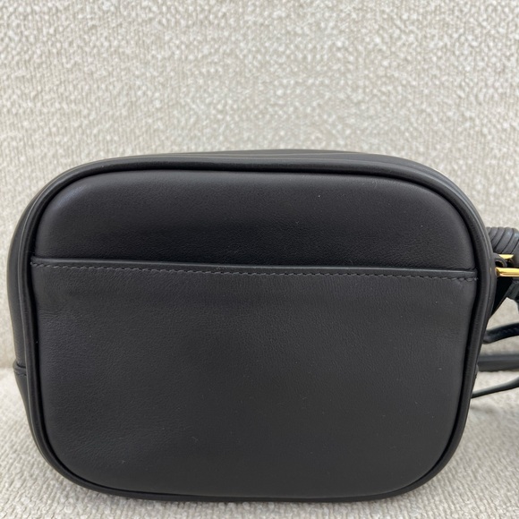 Yves Saint Laurent Coal Gray Leather Pouch Mono- crossbody - Picture 5 of 16